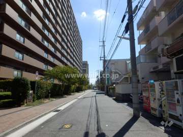 敷地西側の前面道路