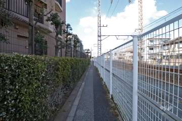 敷地北東側の通路