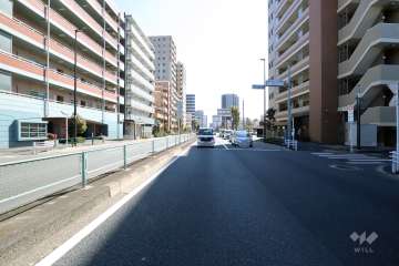 敷地西側の前面道路(西側)