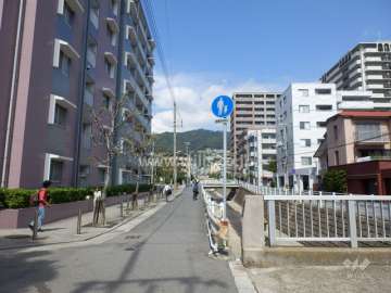 敷地東側の前面道路