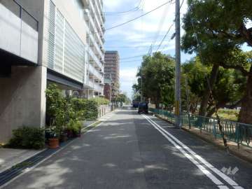 敷地南側の前面道路
