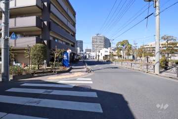 敷地東側の前面道路(南側から)