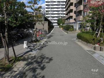 敷地東側の前面道路