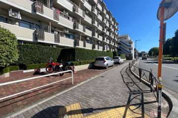 敷地の西側前面道路（北側から）