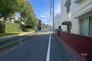 敷地の東側前面道路（北側から）