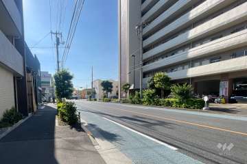 敷地の西側前面道路（南側から）