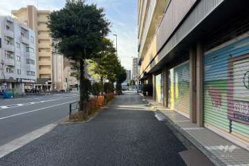 敷地南東側の前面道路
