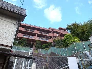 カトレア岡本壱番館の外観（南西側から）