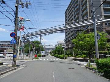 敷地西側の前面道路