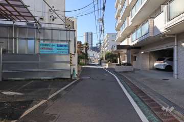敷地南側の前面道路(東側から)