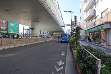敷地南東側の前面道路(北東側から)(水戸街道)