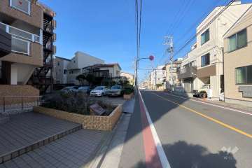 敷地北側の前面道路　　