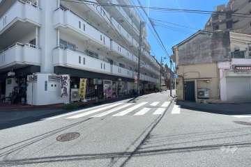 敷地西側の前面道路　　