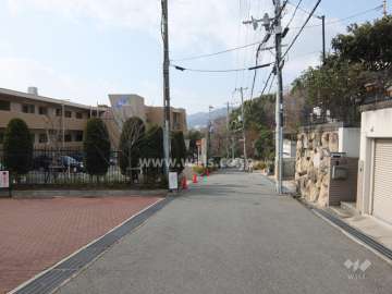 敷地北側の前面道路