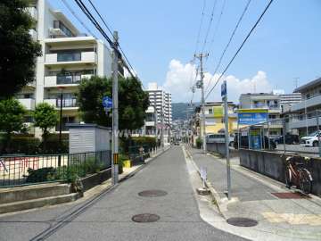 敷地東側の前面道路