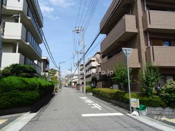 敷地北側の前面道路