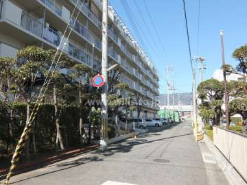 敷地東側の前面道路