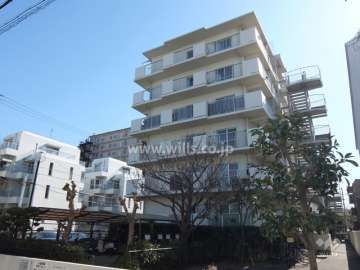 魚崎レックスマンション1号棟の外観（北西側から）

