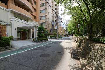 敷地北側の前面道路