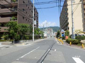 敷地東側の前面道路
