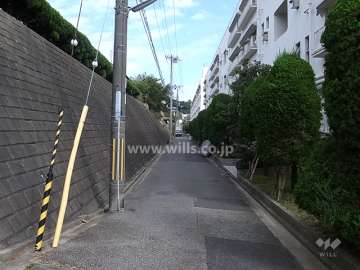 敷地北側の前面道路