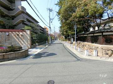 敷地北側の前面道路(東側から)