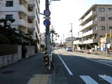 敷地北側の前面道路