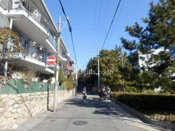 敷地北側の前面道路
