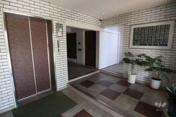 エントランスホール。集合メールボックスは地下1階にあります。