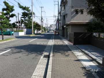 敷地北側の前面道路