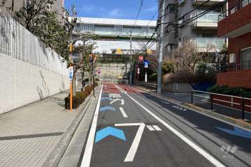 敷地東側の前面道路