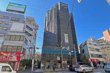 ヴィルヌーブ文京千駄木の外観（東側から）