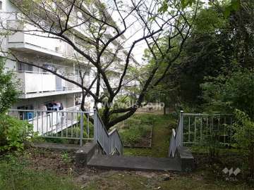 敷地南部分にある緑豊かな公園