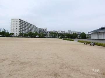 敷地南側のグラウンド