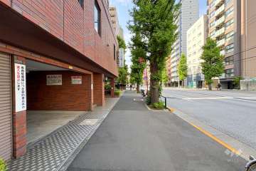 敷地東側の前面道路（南側から）