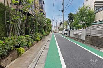 敷地の東側前面道路（南側から）