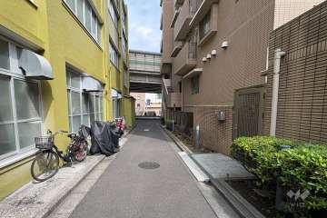 敷地北側の前面道路