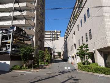 敷地北側の前面道路。