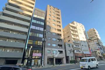 デュオ駒込の外観（北西側から）