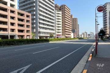 敷地南西側の前面道路　