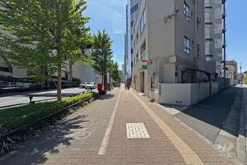 南東側前面道路（北東側から）