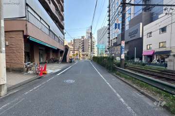 敷地南西側の前面道路　