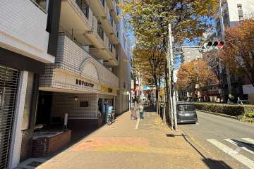 敷地東側の前面道路