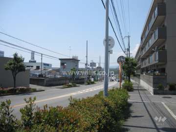 敷地南側の前面道路
