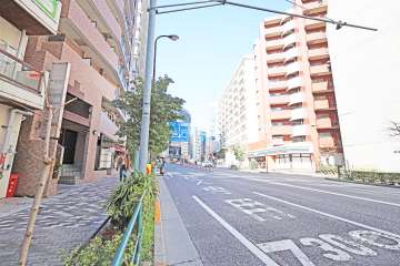 敷地東側の前面道路