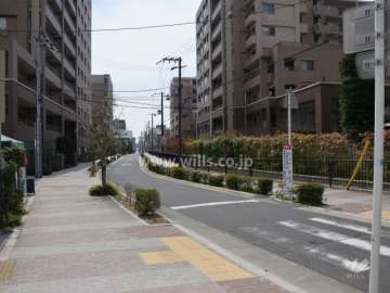 敷地東側の前面道路