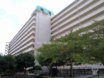 朝日プラザ千里Ａ棟の外観（北西側から）