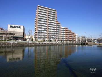 敷地の南側には池があります。
