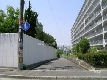 敷地の南側の前面道路