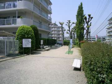 敷地内北側の公園